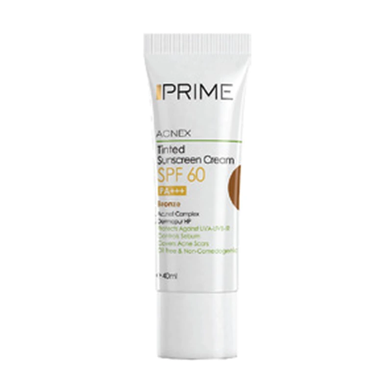 کرم ضد آفتاب رنگی برنز SPF60 پرایم — ۴۰ میلی‌لیتر