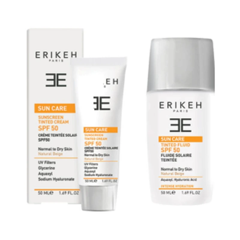کرم ضد آفتاب رنگی بژ طبیعی SPF50 اریکه — ۵۰ میلی‌لیتر