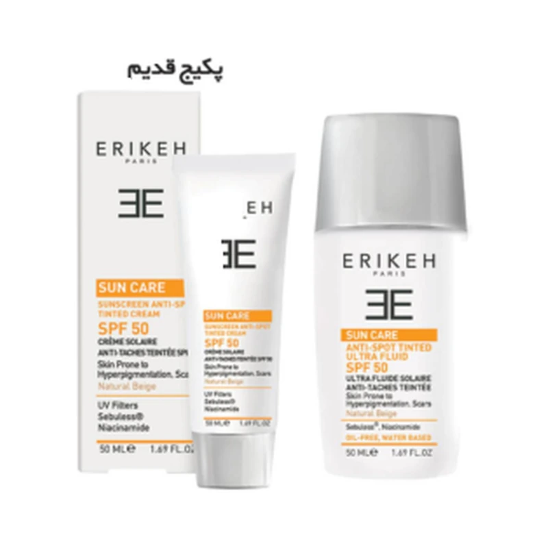 کرم ضد آفتاب ضد لک رنگی بژ طبیعی SPF50 اریکه — ۵۰ میلی‌لیتر